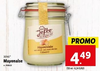 Promoties Mayonaise - Jefke The Belgian Chef - Geldig van 02/11/2023 tot 07/11/2023 bij Lidl