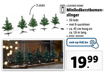 Promoties Miniledkerstbomenslinger - Livarno - Geldig van 02/11/2023 tot 07/11/2023 bij Lidl