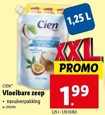 Promoties Vloeibare zeep - Cien - Geldig van 02/11/2023 tot 07/11/2023 bij Lidl