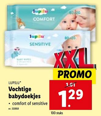 Promoties Vochtige babydoekjes - Lupilu - Geldig van 02/11/2023 tot 07/11/2023 bij Lidl