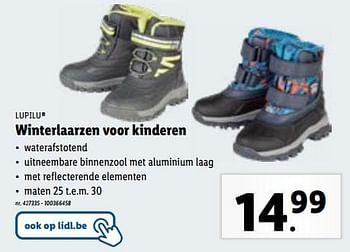 Promoties Winterlaarzen voor kinderen - Lupilu - Geldig van 02/11/2023 tot 07/11/2023 bij Lidl