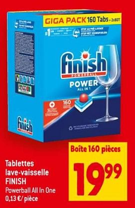 Promotions Tablettes lave-vaisselle finish - Finish - Valide de 25/10/2023 à 31/10/2023 chez Match