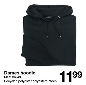 Promotions Dames hoodie - Produit maison - Zeeman  - Valide de 28/10/2023 à 03/11/2023 chez Zeeman