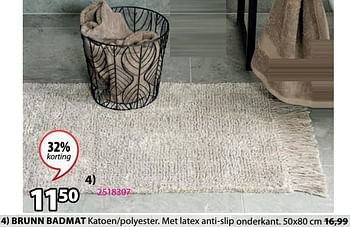 Promoties Brunn badmat - Huismerk - Jysk - Geldig van 16/10/2023 tot 26/11/2023 bij Jysk