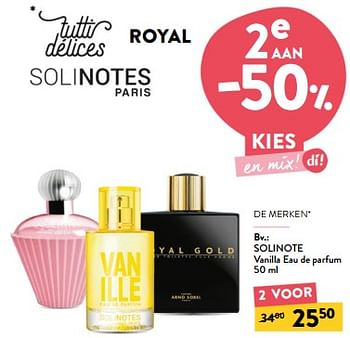 Promoties Solinote vanilla eau de parfum - Solinotes - Geldig van 25/10/2023 tot 07/11/2023 bij DI