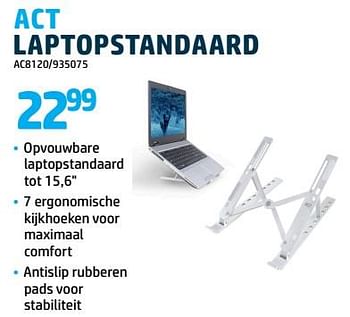 Promoties Act laptopstandaard ac8120 - ACT - Geldig van 24/10/2023 tot 13/11/2023 bij Auva