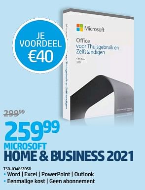 Promoties Microsoft home + business 2021 t5d-03485?dsd - Microsoft - Geldig van 24/10/2023 tot 13/11/2023 bij Auva