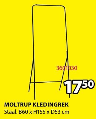 Promoties Moltrup kledingrek - Huismerk - Jysk - Geldig van 23/10/2023 tot 26/11/2023 bij Jysk