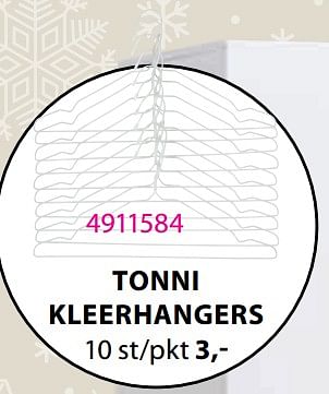 Promoties Tonni kleerhangers - Huismerk - Jysk - Geldig van 23/10/2023 tot 26/11/2023 bij Jysk