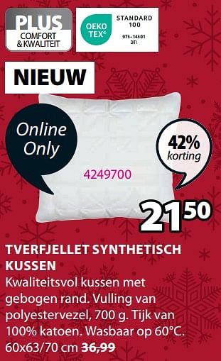 Promoties Tverfjellet synthetisch kussen - Huismerk - Jysk - Geldig van 23/10/2023 tot 26/11/2023 bij Jysk