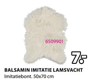 Promoties Balsamin imitatie lamsvacht - Huismerk - Jysk - Geldig van 30/10/2023 tot 26/11/2023 bij Jysk