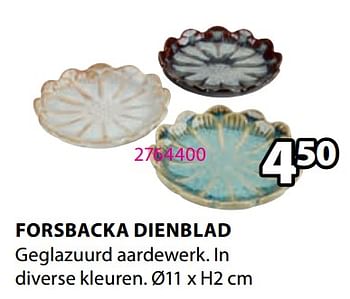 Promoties Forsbacka dienblad - Huismerk - Jysk - Geldig van 30/10/2023 tot 26/11/2023 bij Jysk