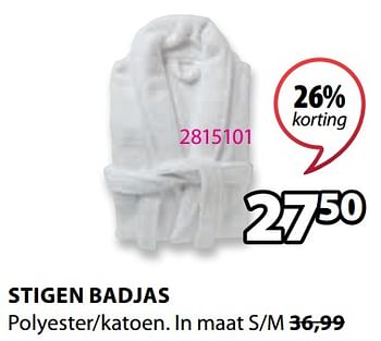 Promoties Stigen badjas - Huismerk - Jysk - Geldig van 30/10/2023 tot 26/11/2023 bij Jysk