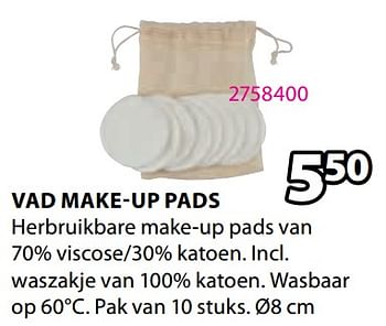 Promoties Vad make-up pads - Huismerk - Jysk - Geldig van 30/10/2023 tot 26/11/2023 bij Jysk