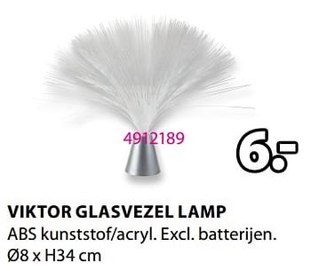 Promoties Viktor glasvezel lamp - Huismerk - Jysk - Geldig van 30/10/2023 tot 26/11/2023 bij Jysk