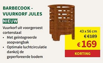 Promoties Barbecook - vuurkorf jules - Barbecook - Geldig van 25/10/2023 tot 05/11/2023 bij Horta