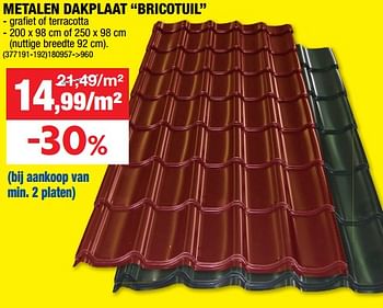 Promoties Metalen dakplaat bricotuil - Bricotuil - Geldig van 25/10/2023 tot 05/11/2023 bij Hubo