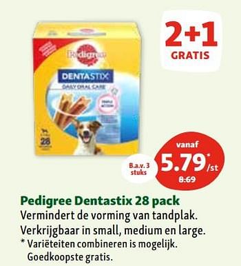 Promoties Pedigree dentastix - Pedigree - Geldig van 02/11/2023 tot 06/11/2023 bij Maxi Zoo