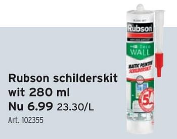 Promoties Rubson schilderskit wit - Rubson - Geldig van 25/10/2023 tot 07/11/2023 bij Gamma