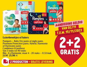 Pampers Luierbroekjes Of Luiers Pampers Harmonie, Maat 4 - Promotie Bij  Delhaize