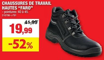 Promotions Chaussures de travail hautes faro - Busters - Valide de 25/10/2023 à 05/11/2023 chez Hubo
