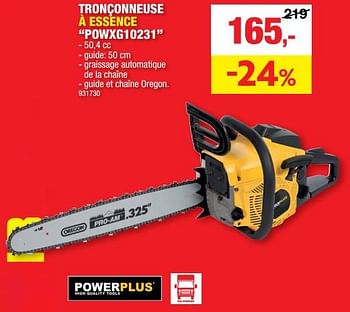 Promotions Powerplus tronçonneuse à essence powxg10231 - Powerplus - Valide de 25/10/2023 à 05/11/2023 chez Hubo