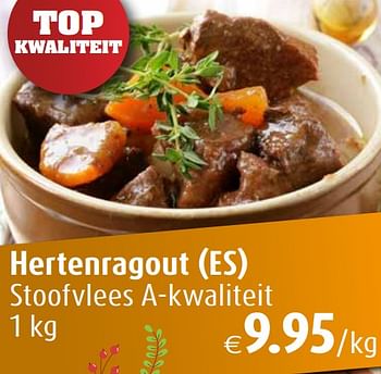 Promoties Hertenragout stoofvlees a-kwaliteit - Huismerk - Aronde - Geldig van 02/10/2023 tot 25/11/2023 bij Aronde