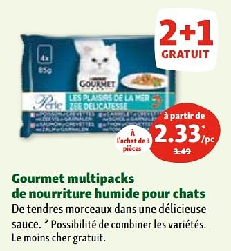 Promotions Gourmet multipacks de nourriture humide pour chats - Purina - Valide de 02/11/2023 à 06/11/2023 chez Maxi Zoo