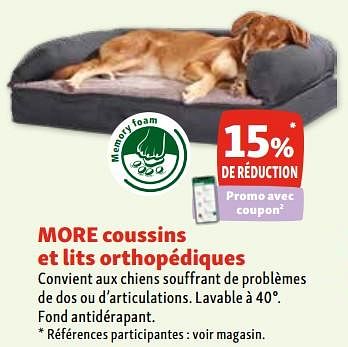 Promotions More coussins et lits orthopédiques 15% de réduction - More - Valide de 02/11/2023 à 06/11/2023 chez Maxi Zoo
