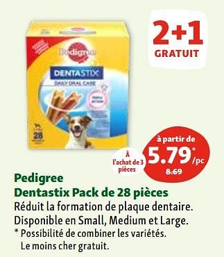 Promotions Pedigree dentastix - Pedigree - Valide de 02/11/2023 à 06/11/2023 chez Maxi Zoo