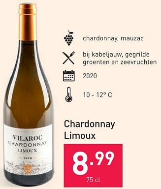 Promoties Chardonnay limoux - Witte wijnen - Geldig van 25/10/2023 tot 31/12/2023 bij Aldi