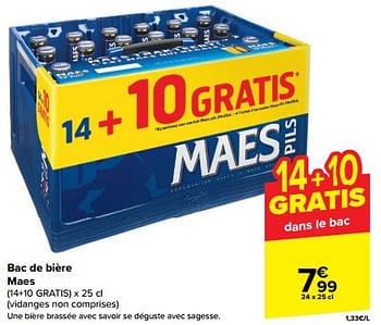 Promotions Bac de bière maes - Maes - Valide de 31/10/2023 à 07/11/2023 chez Carrefour