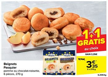 Promotions Beignets pasquier - Brioche pasquier - Valide de 31/10/2023 à 07/11/2023 chez Carrefour