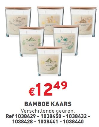 Promoties Bamboe kaars - Huismerk - Trafic  - Geldig van 02/11/2023 tot 06/11/2023 bij Trafic