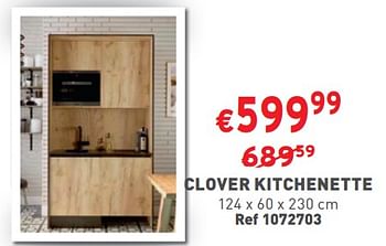 Promoties Clover kitchenette - Huismerk - Trafic  - Geldig van 02/11/2023 tot 06/11/2023 bij Trafic