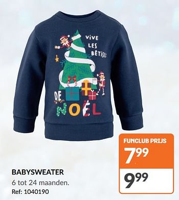 Promoties Babysweater - Huismerk - Fun - Geldig van 02/11/2023 tot 06/11/2023 bij Fun