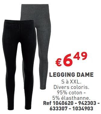Promotions Legging dame - Produit maison - Trafic  - Valide de 02/11/2023 à 06/11/2023 chez Trafic