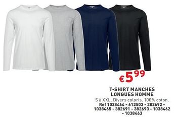 Promotions T-shirt manches longues homme - Produit maison - Trafic  - Valide de 02/11/2023 à 06/11/2023 chez Trafic