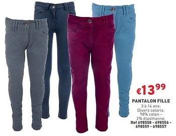 Promotions Pantalon fille - Produit maison - Trafic  - Valide de 02/11/2023 à 06/11/2023 chez Trafic