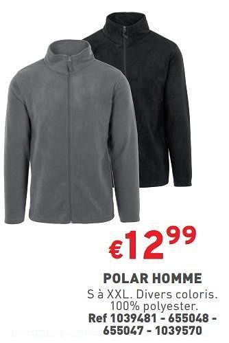 Promoties Polar homme - Huismerk - Trafic  - Geldig van 02/11/2023 tot 06/11/2023 bij Trafic