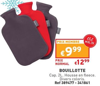 Promotions Bouillotte - Produit maison - Trafic  - Valide de 02/11/2023 à 06/11/2023 chez Trafic