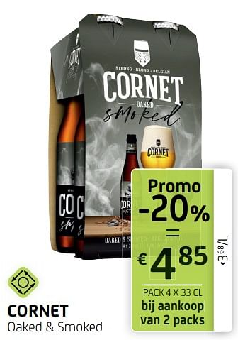 Promoties Cornet oaked + smoked - Cornet  - Geldig van 27/10/2023 tot 09/11/2023 bij BelBev