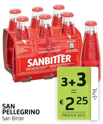 Promoties San pellegrino san bitter - San Pellegrino - Geldig van 27/10/2023 tot 09/11/2023 bij BelBev