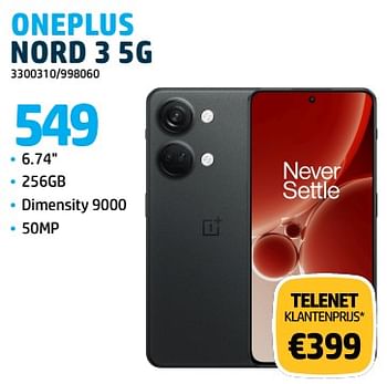Promoties Oneplus nord 3 5g - OnePlus - Geldig van 31/10/2023 tot 30/11/2023 bij Auva