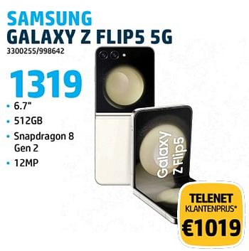 Promoties Samsung galaxy z flip5 5g - Samsung - Geldig van 31/10/2023 tot 30/11/2023 bij Auva