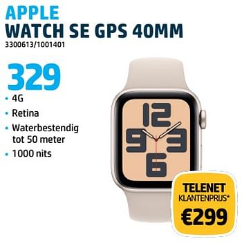 Promoties Apple watch se gps 40mm - Apple - Geldig van 31/10/2023 tot 30/11/2023 bij Auva