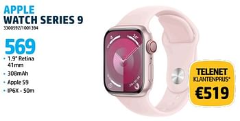 Promoties Apple watch series 9 - Apple - Geldig van 31/10/2023 tot 30/11/2023 bij Auva