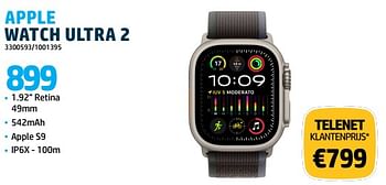 Promoties Apple watch ultra 2 - Apple - Geldig van 31/10/2023 tot 30/11/2023 bij Auva