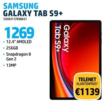 Promoties Samsung galaxy tab s9+ - Samsung - Geldig van 31/10/2023 tot 30/11/2023 bij Auva