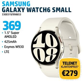 Promoties Samsung galaxy watch6 small - Samsung - Geldig van 31/10/2023 tot 30/11/2023 bij Auva